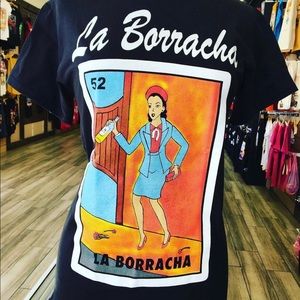 La Borracha Mexican Lotería T Shirt
